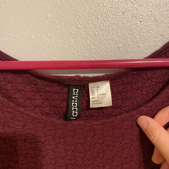 Maroon red skater dress - Picture 2 of 4